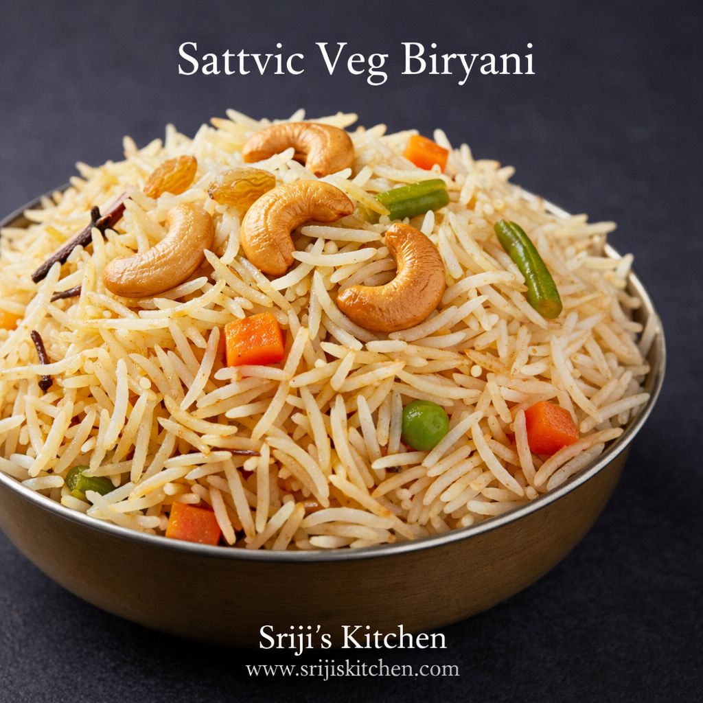 Sattvic Veg Biryani | Sriji’s Kitchen