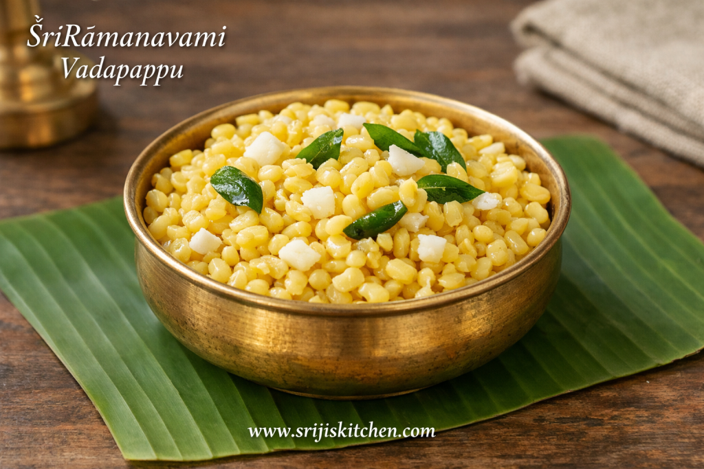 ŚrīRāmanavami Vadapappu naivedyam made with soaked moong dal