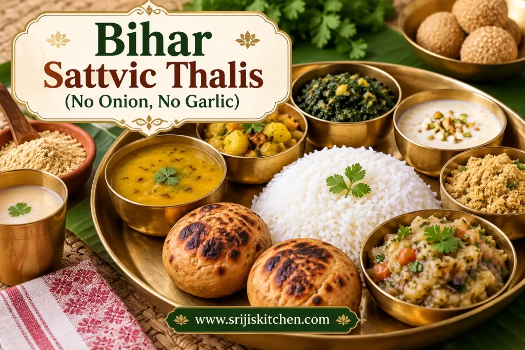 Bihar sattvic thalis prepared without onion or garlic